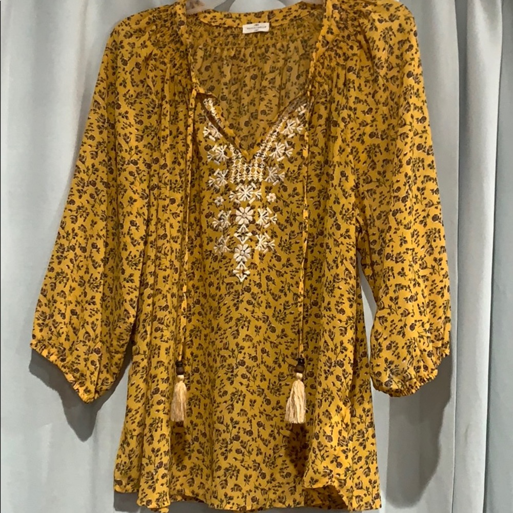Yellow Floral Blouse